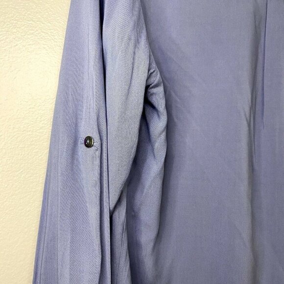 Soft Surroundings Tunic Blouse Size Small Blue Zippy Top Long Sleeve Full‎ Zip - Picture 6 of 9